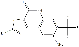 N-[4-amino-3-(trifluoromethyl)phenyl]-5-bromothiophene-2-carboxamide 结构式