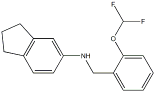 N-{[2-(difluoromethoxy)phenyl]methyl}-2,3-dihydro-1H-inden-5-amine 结构式
