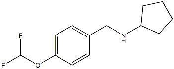 N-{[4-(difluoromethoxy)phenyl]methyl}cyclopentanamine 结构式