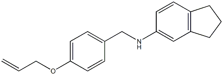 N-{[4-(prop-2-en-1-yloxy)phenyl]methyl}-2,3-dihydro-1H-inden-5-amine 结构式