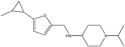N-{[5-(2-methylcyclopropyl)furan-2-yl]methyl}-1-(propan-2-yl)piperidin-4-amine 结构式