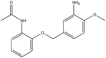 N-{2-[(3-amino-4-methoxyphenyl)methoxy]phenyl}acetamide 结构式