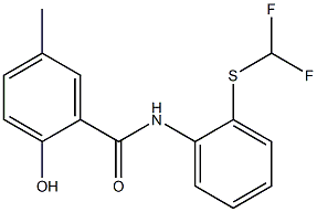 N-{2-[(difluoromethyl)sulfanyl]phenyl}-2-hydroxy-5-methylbenzamide 结构式