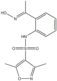 N-{2-[1-(hydroxyimino)ethyl]phenyl}-3,5-dimethyl-1,2-oxazole-4-sulfonamide 结构式