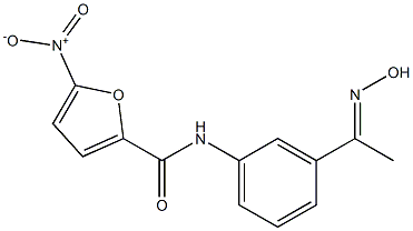 N-{3-[(1E)-N-hydroxyethanimidoyl]phenyl}-5-nitro-2-furamide 结构式