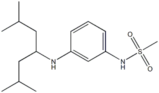 N-{3-[(2,6-dimethylheptan-4-yl)amino]phenyl}methanesulfonamide 结构式