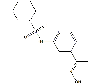 N-{3-[1-(hydroxyimino)ethyl]phenyl}-3-methylpiperidine-1-sulfonamide 结构式