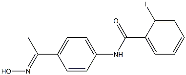 N-{4-[(1E)-N-hydroxyethanimidoyl]phenyl}-2-iodobenzamide 结构式