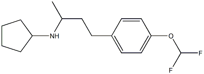 N-{4-[4-(difluoromethoxy)phenyl]butan-2-yl}cyclopentanamine 结构式