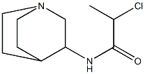 N-1-azabicyclo[2.2.2]oct-3-yl-2-chloropropanamide 结构式