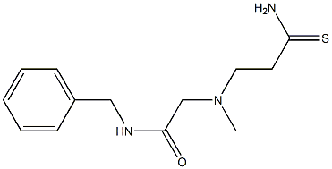 N-benzyl-2-[(2-carbamothioylethyl)(methyl)amino]acetamide 结构式