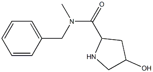 N-benzyl-4-hydroxy-N-methylpyrrolidine-2-carboxamide 结构式