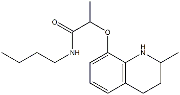 N-butyl-2-[(2-methyl-1,2,3,4-tetrahydroquinolin-8-yl)oxy]propanamide 结构式