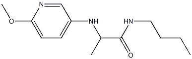 N-butyl-2-[(6-methoxypyridin-3-yl)amino]propanamide 结构式