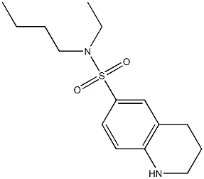 N-butyl-N-ethyl-1,2,3,4-tetrahydroquinoline-6-sulfonamide 结构式