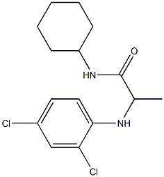 N-cyclohexyl-2-[(2,4-dichlorophenyl)amino]propanamide 结构式