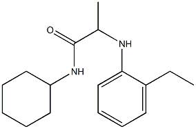 N-cyclohexyl-2-[(2-ethylphenyl)amino]propanamide 结构式