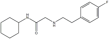 N-cyclohexyl-2-{[2-(4-fluorophenyl)ethyl]amino}acetamide 结构式