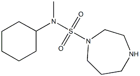 N-cyclohexyl-N-methyl-1,4-diazepane-1-sulfonamide 结构式