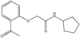 N-cyclopentyl-2-(2-acetylphenoxy)acetamide 结构式