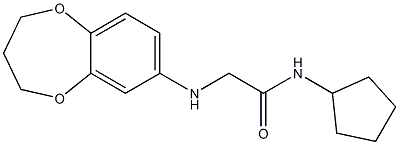 N-cyclopentyl-2-(3,4-dihydro-2H-1,5-benzodioxepin-7-ylamino)acetamide 结构式