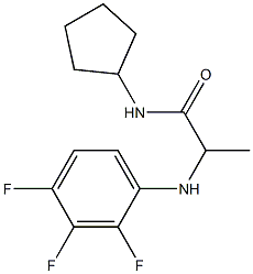 N-cyclopentyl-2-[(2,3,4-trifluorophenyl)amino]propanamide 结构式