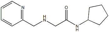 N-cyclopentyl-2-[(pyridin-2-ylmethyl)amino]acetamide 结构式