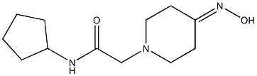 N-cyclopentyl-2-[4-(hydroxyimino)piperidin-1-yl]acetamide 结构式