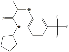 N-cyclopentyl-2-{[3-(trifluoromethyl)phenyl]amino}propanamide 结构式