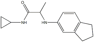 N-cyclopropyl-2-(2,3-dihydro-1H-inden-5-ylamino)propanamide 结构式