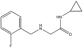 N-cyclopropyl-2-{[(2-fluorophenyl)methyl]amino}acetamide 结构式