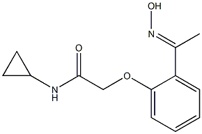 N-cyclopropyl-2-{2-[(1E)-N-hydroxyethanimidoyl]phenoxy}acetamide 结构式