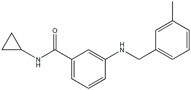 N-cyclopropyl-3-{[(3-methylphenyl)methyl]amino}benzamide 结构式