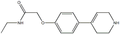 N-ethyl-2-[4-(1,2,3,6-tetrahydropyridin-4-yl)phenoxy]acetamide 结构式