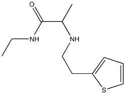 N-ethyl-2-{[2-(thiophen-2-yl)ethyl]amino}propanamide 结构式