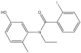 N-ethyl-N-(5-hydroxy-2-methylphenyl)-2-iodobenzamide 结构式