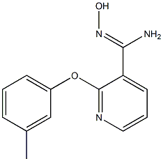 N'-hydroxy-2-(3-methylphenoxy)pyridine-3-carboximidamide 结构式