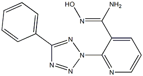 N'-hydroxy-2-(5-phenyl-2H-1,2,3,4-tetrazol-2-yl)pyridine-3-carboximidamide 结构式