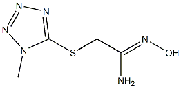 N'-hydroxy-2-[(1-methyl-1H-1,2,3,4-tetrazol-5-yl)sulfanyl]ethanimidamide 结构式