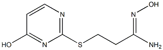 N'-hydroxy-3-[(4-hydroxypyrimidin-2-yl)sulfanyl]propanimidamide 结构式