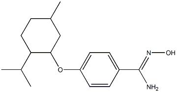 N'-hydroxy-4-{[5-methyl-2-(propan-2-yl)cyclohexyl]oxy}benzene-1-carboximidamide 结构式