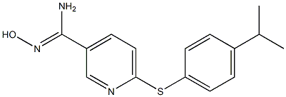 N'-hydroxy-6-{[4-(propan-2-yl)phenyl]sulfanyl}pyridine-3-carboximidamide 结构式