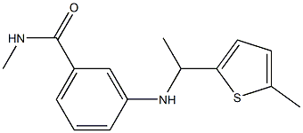 N-methyl-3-{[1-(5-methylthiophen-2-yl)ethyl]amino}benzamide 结构式