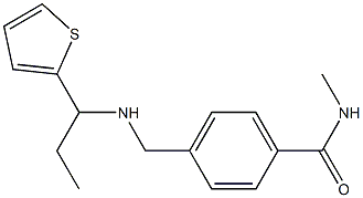 N-methyl-4-({[1-(thiophen-2-yl)propyl]amino}methyl)benzamide 结构式