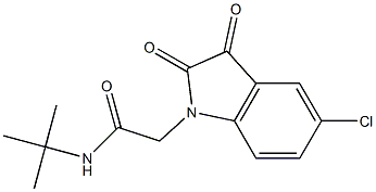 N-tert-butyl-2-(5-chloro-2,3-dioxo-2,3-dihydro-1H-indol-1-yl)acetamide 结构式