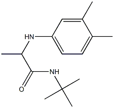 N-tert-butyl-2-[(3,4-dimethylphenyl)amino]propanamide 结构式