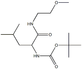 tert-butyl 1-{[(2-methoxyethyl)amino]carbonyl}-3-methylbutylcarbamate 结构式