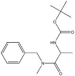 tert-butyl 2-[benzyl(methyl)amino]-1-methyl-2-oxoethylcarbamate 结构式