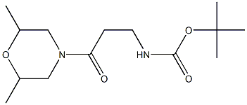 tert-butyl 3-(2,6-dimethylmorpholin-4-yl)-3-oxopropylcarbamate 结构式