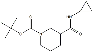 tert-butyl 3-[(cyclopropylamino)carbonyl]piperidine-1-carboxylate 结构式